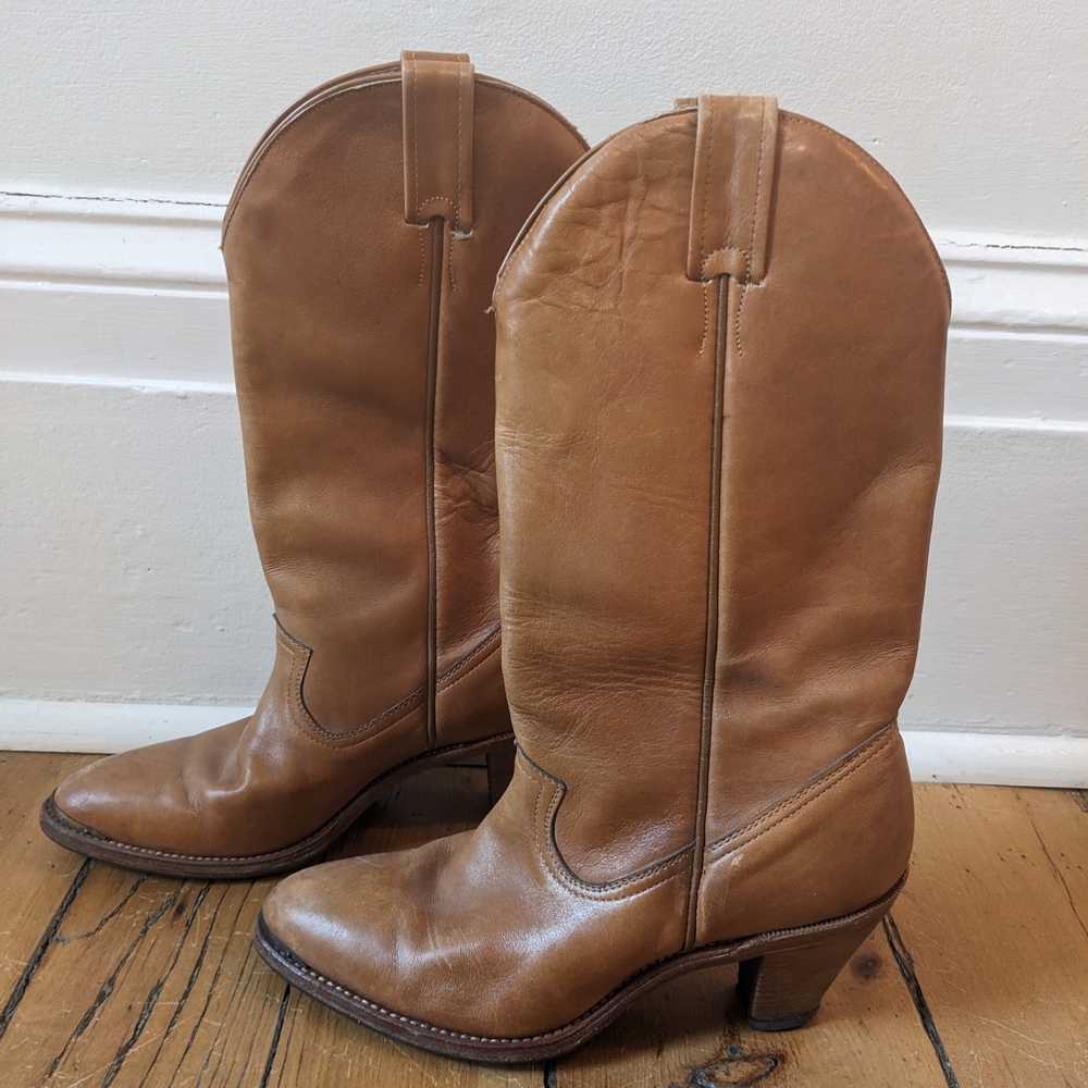 Brown Leather Cowboy Boots